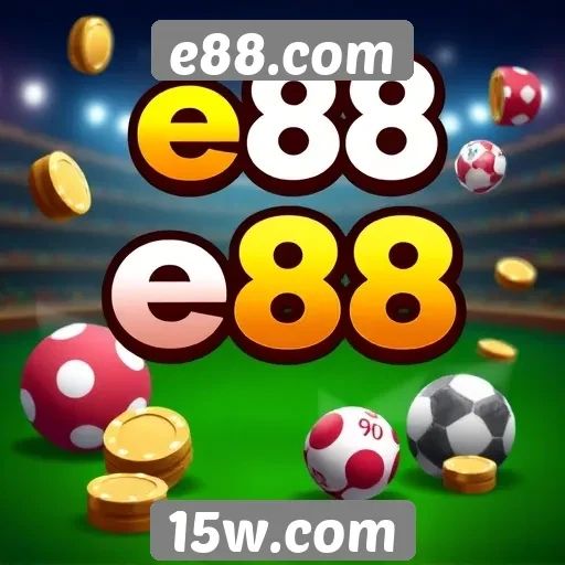 Diversidade de jogos disponíveis no site e88.com