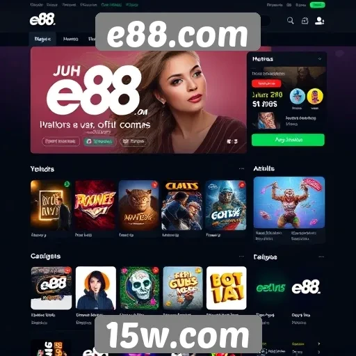 Interface do site e88.com é intuitiva e acessível